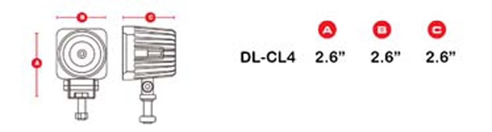 Daytona Lights Compact 2.5" - 1 Led Cube Light (2Pk)