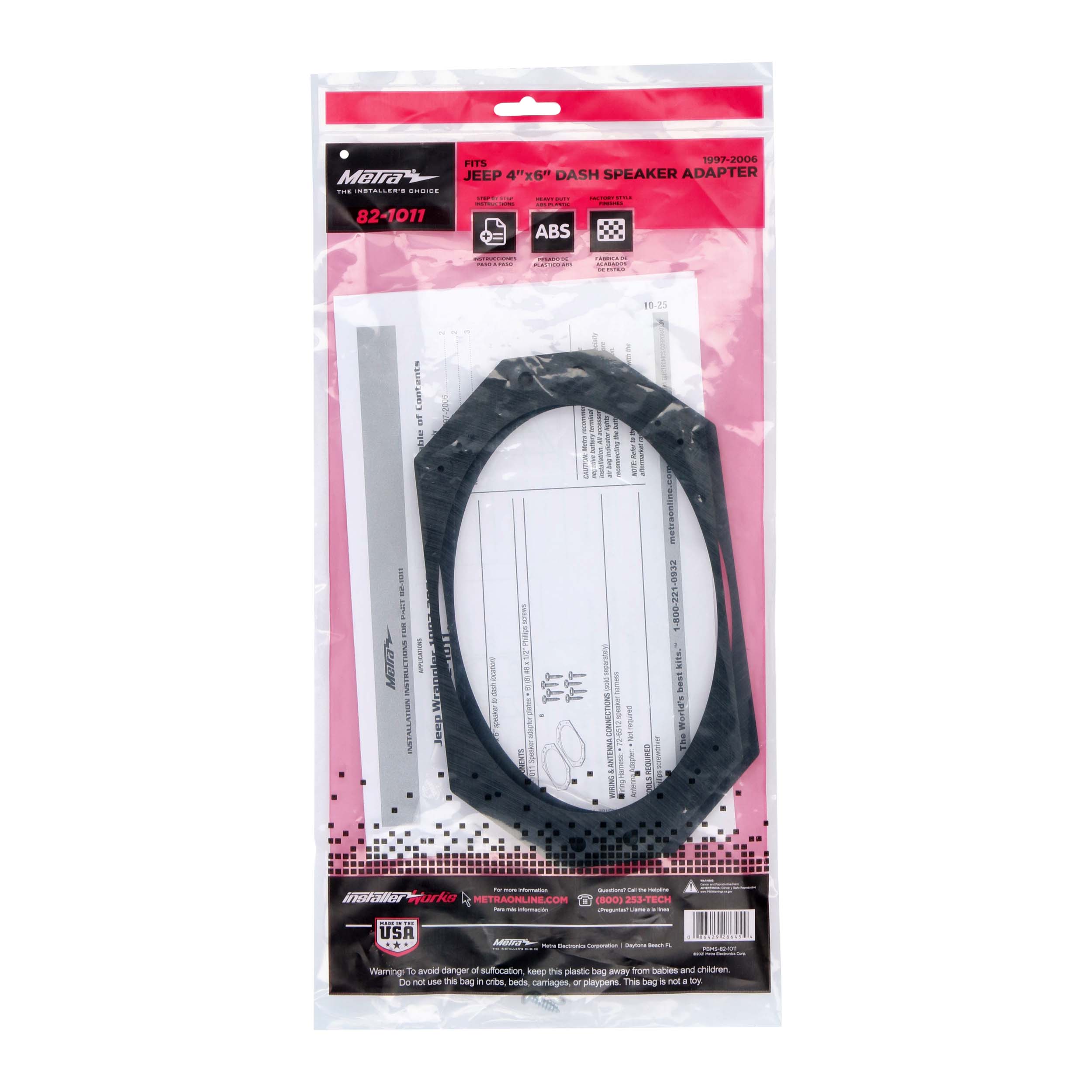 Speaker Adapter - Jeep Wrangler TJ 1997-2006