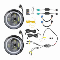 7” LED Headlights with RGB Halo - Fits Select Jeep Wrangler