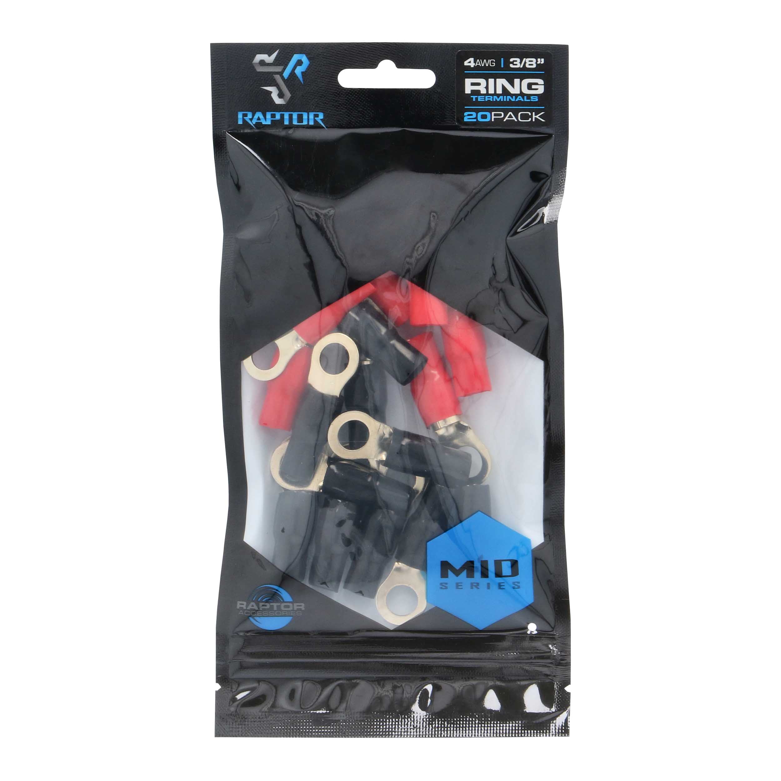 4 AWG 3/8in GOLD RING TERMINALS MID-SERIES -20PK