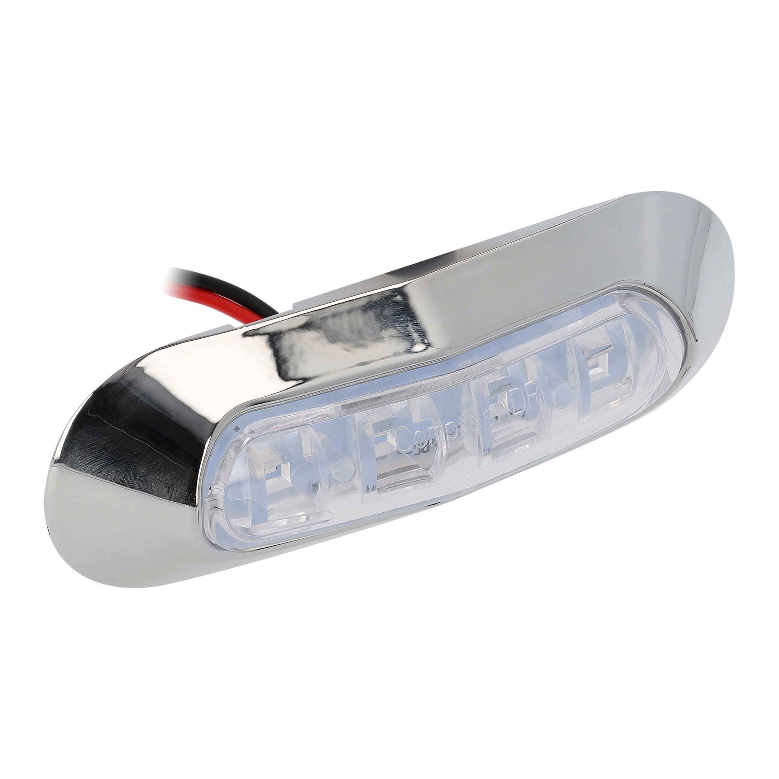 Blue 4-LED Accent Light - Chrome Plastic Bezel