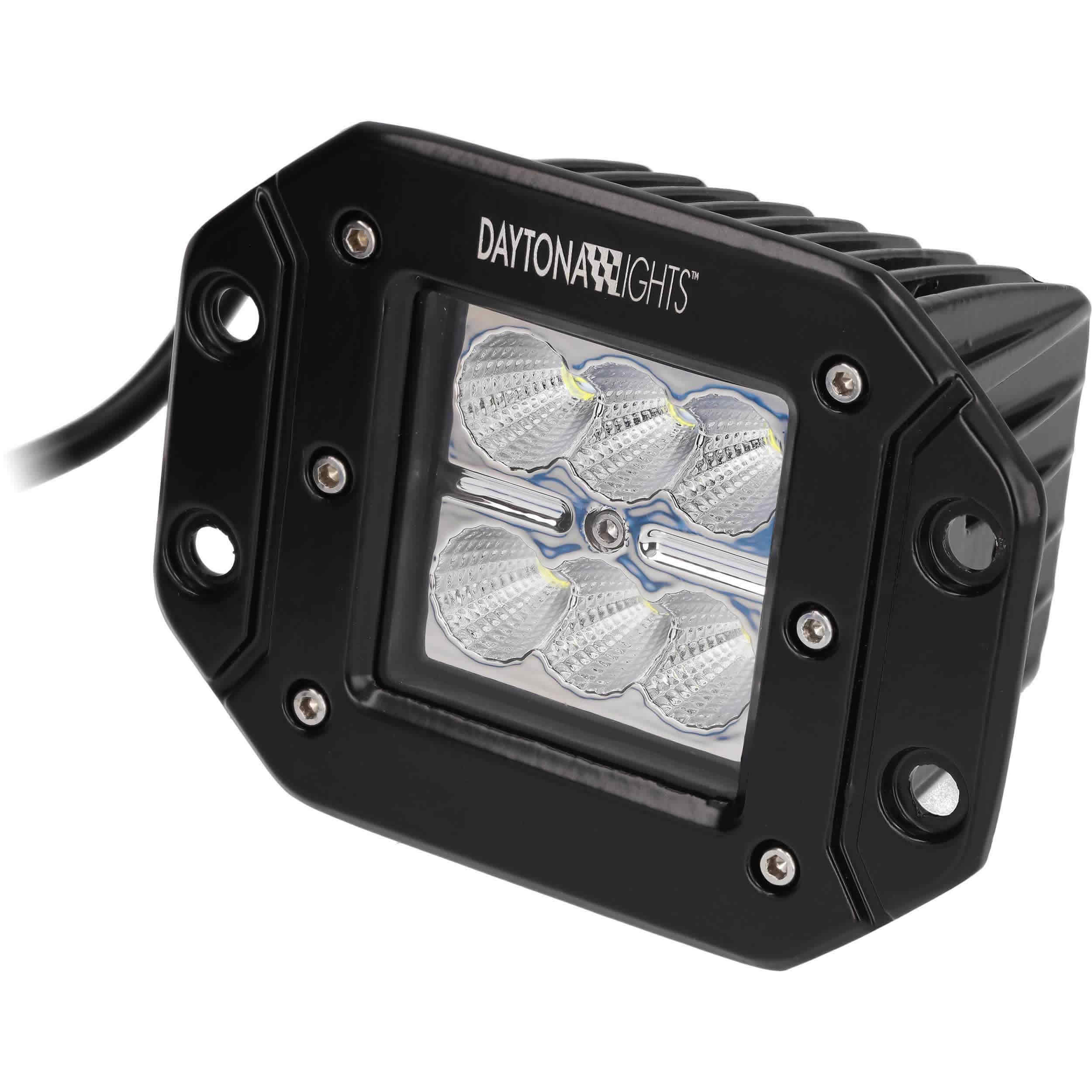 Daytona Lights Flush Mount Cube Lights 3.6" - Flood (2Pk)