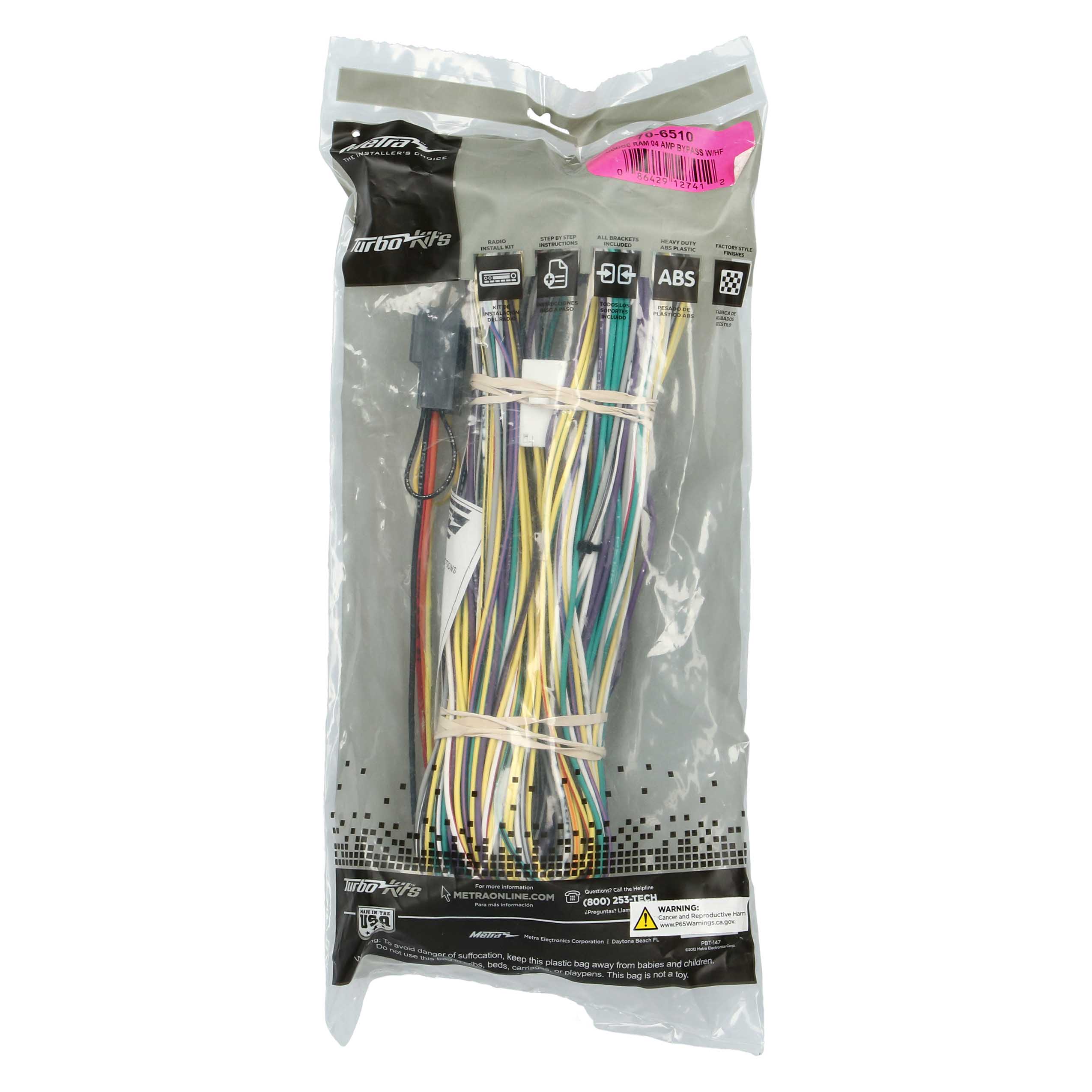 Amp Bypass Harness - Fits Dodge Ram 2004-2005 w/Hands-Free