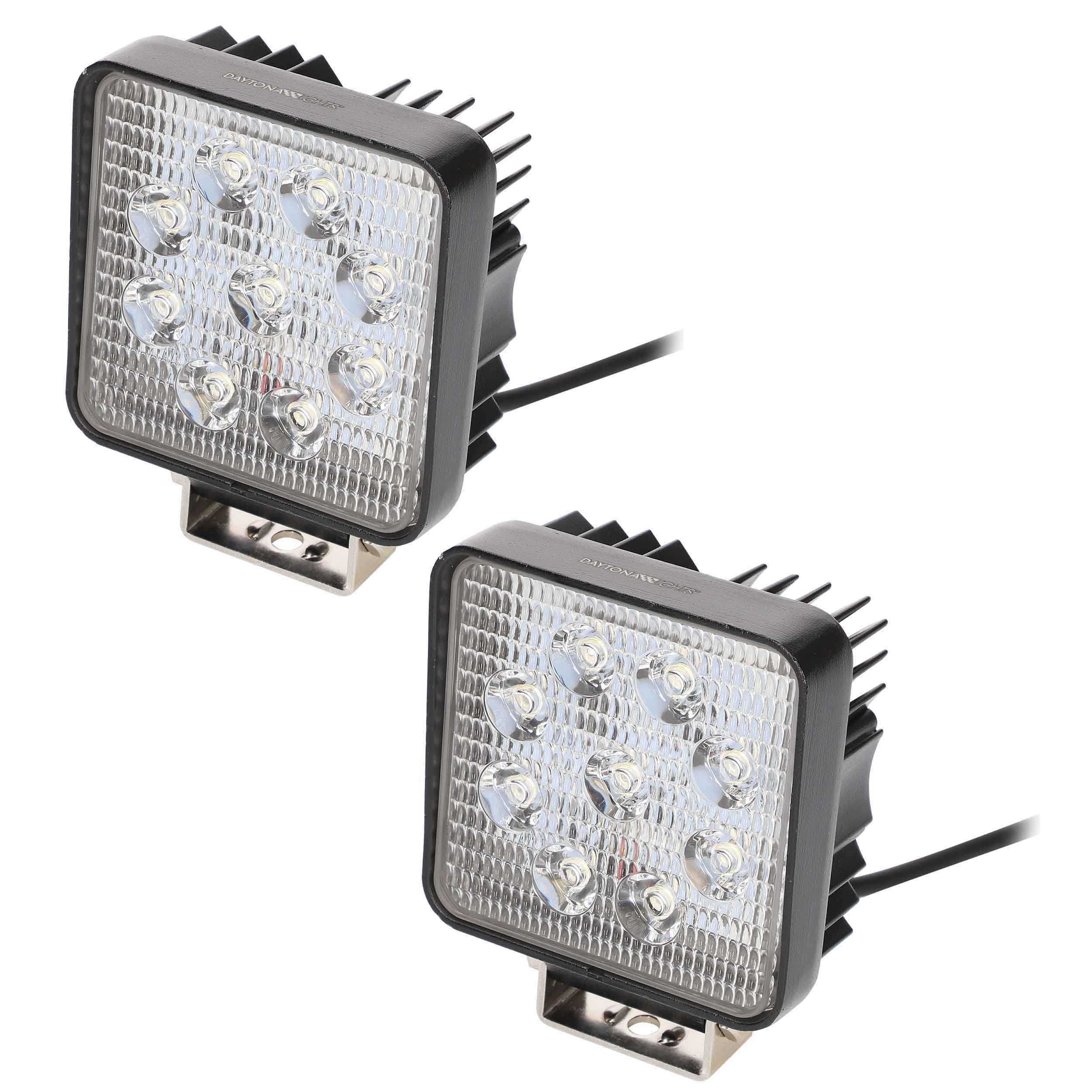 Daytona Lights Square Driving Lights - 9 LED (2PK)
