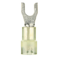 Yellow Nylon Spade Terminal 12-10 Gauge #8 - Package of 100
