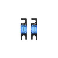 60 AMP Mini ANL Fuses Nickel Plated - MID SERIES - 2 PK
