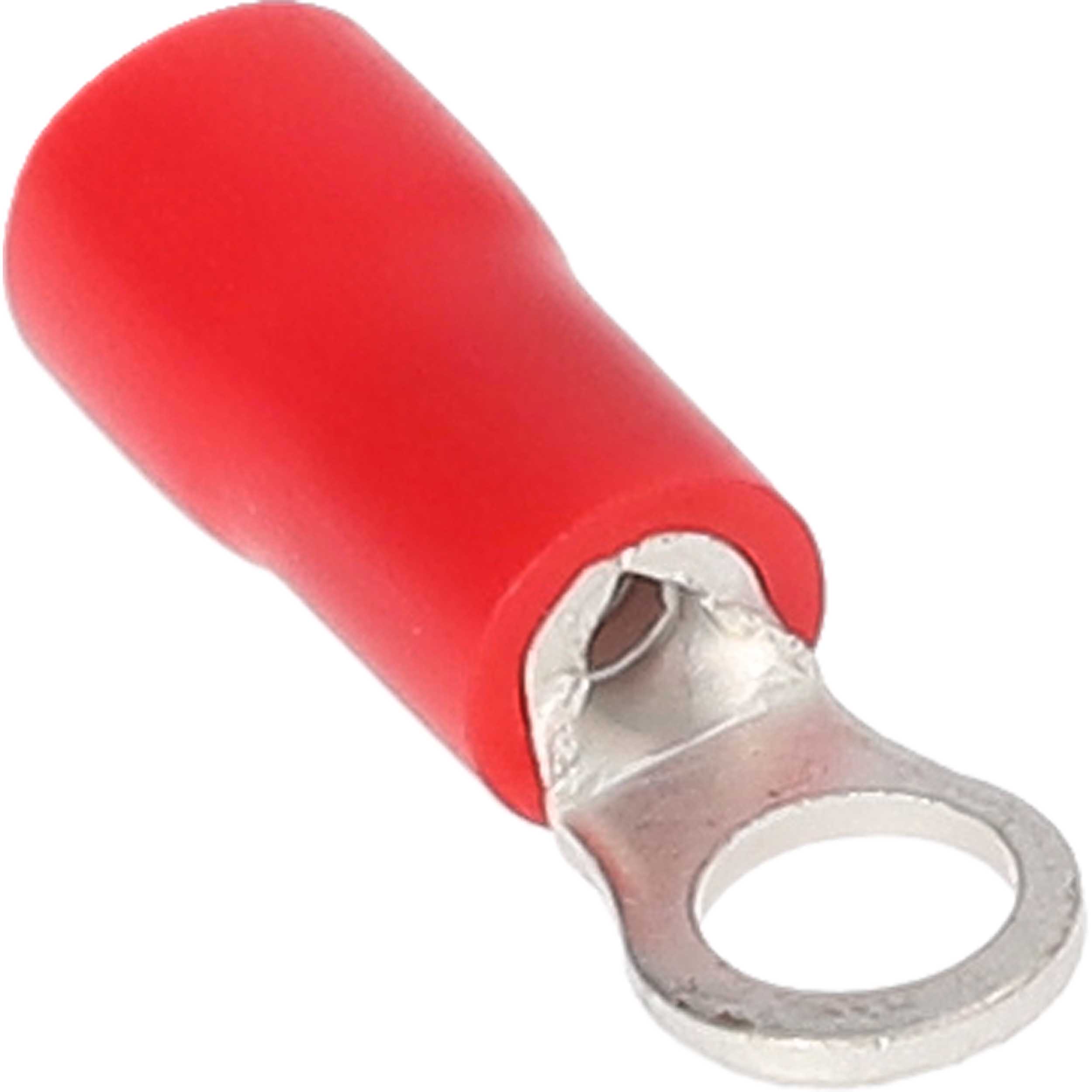 Red Vinyl Ring Terminal 22-18 Gauge #10 - Package of 100
