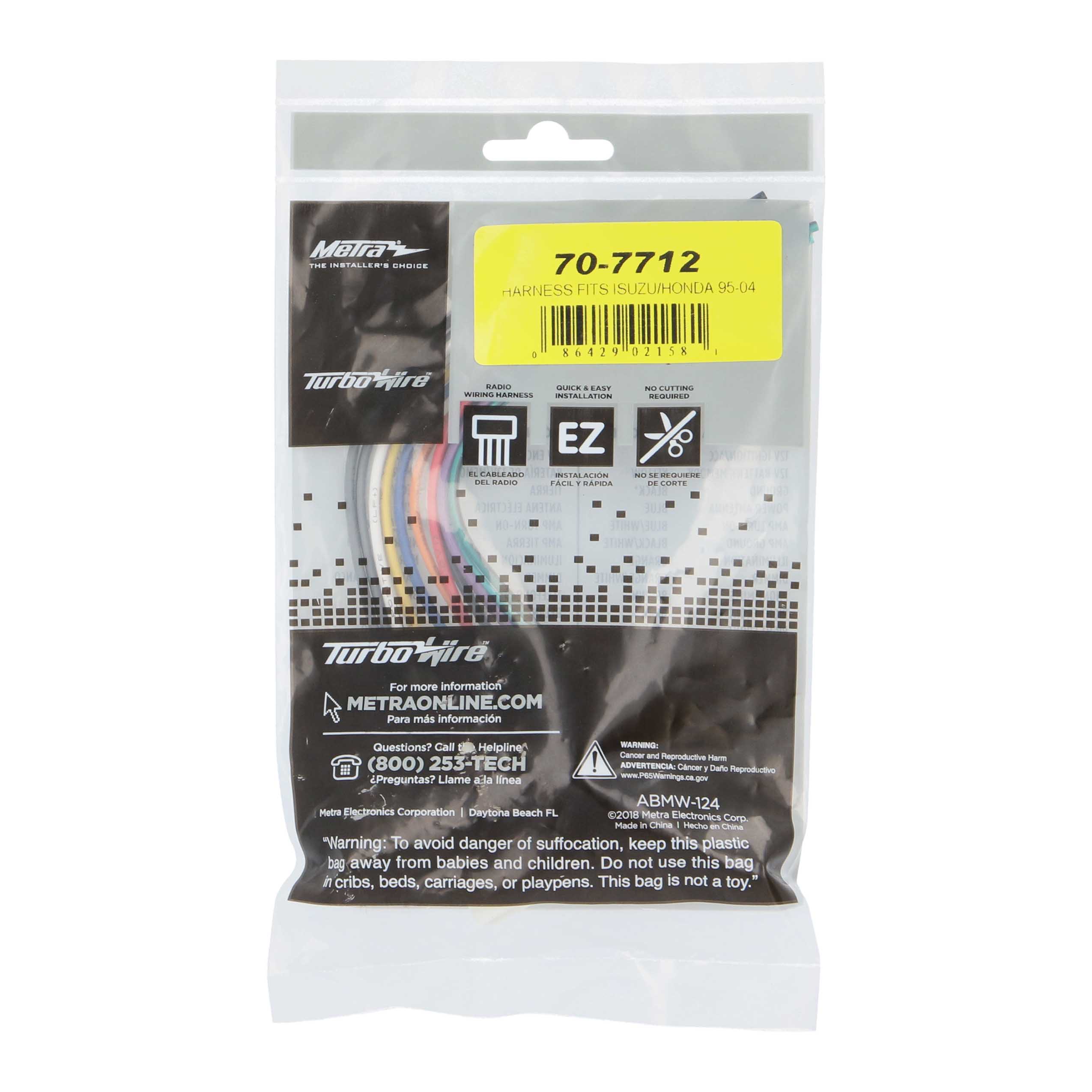 Radio Replacement Harness - Fits Honda / Isuzu 1995-2004