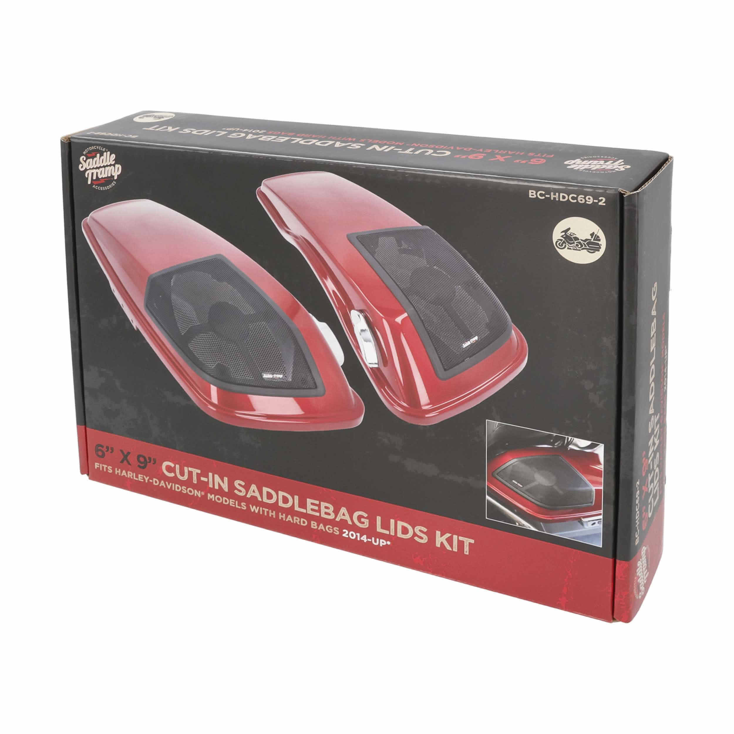 CUT-IN SADDLEBAG LIDS - FITS HARLEY-DAVIDSON 2014-2023.5