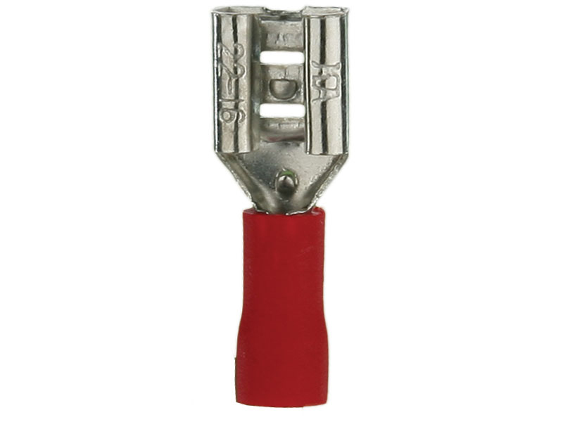 Red Vinyl Female Quick Disconnect 22-18 Gauge .205