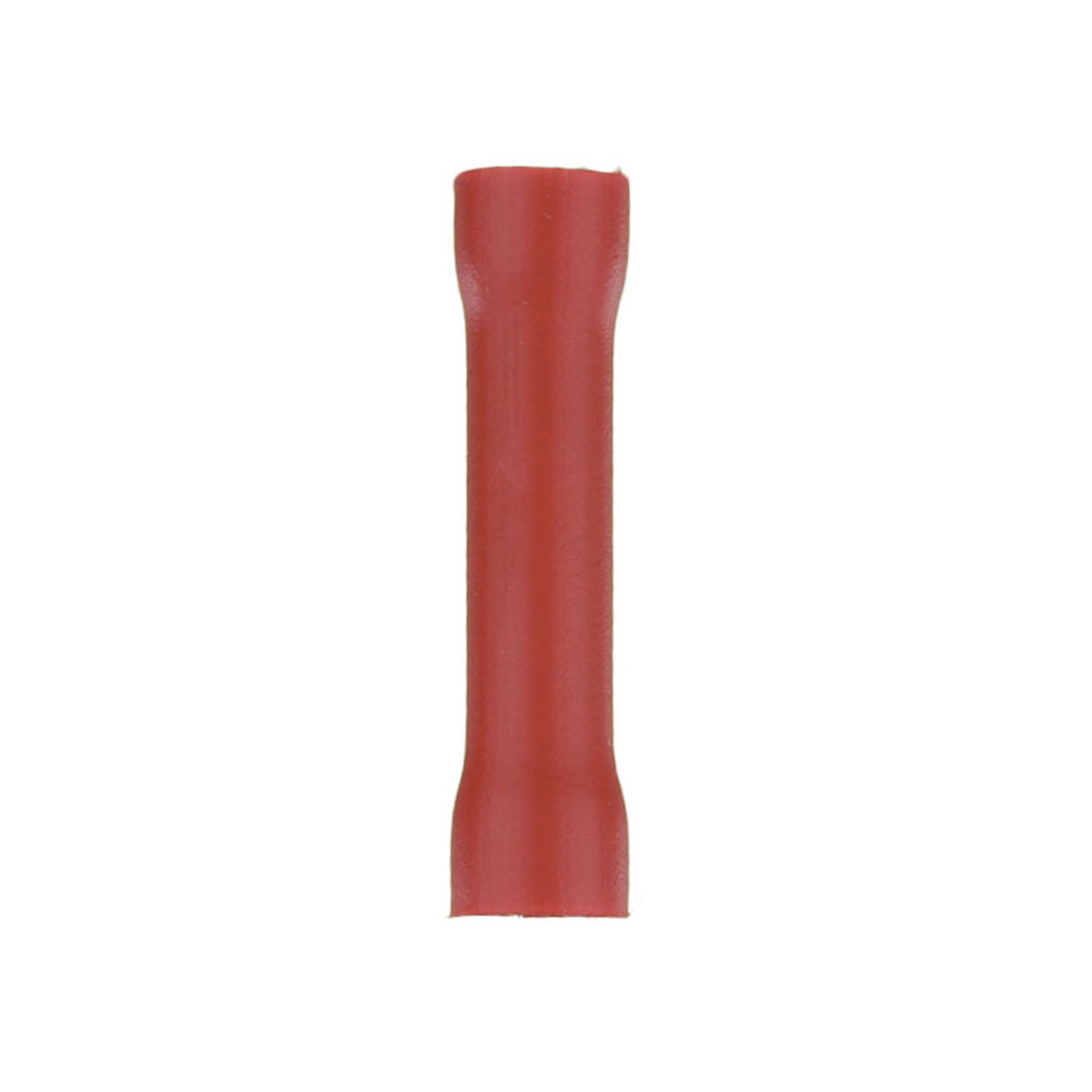 Red Vinyl Butt Connector 8 Gauge - Package of 25