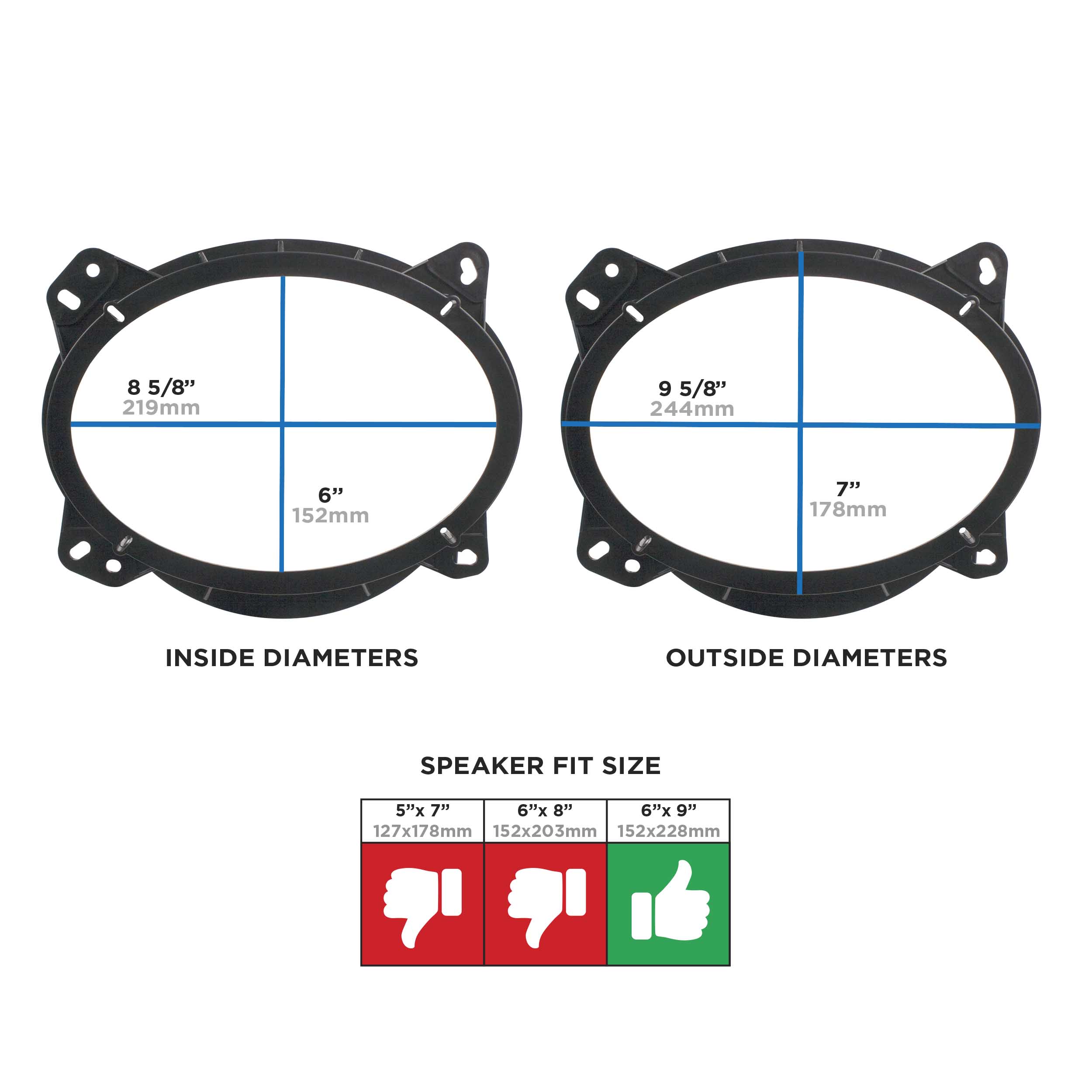 Toyota Multi 2002-Up 6x9 Plate - Pair