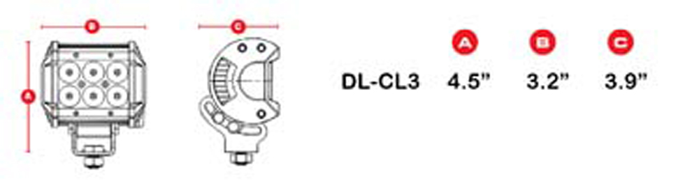 Daytona Lights Dual Row Cube Lights - 140-Degree Dual Zone