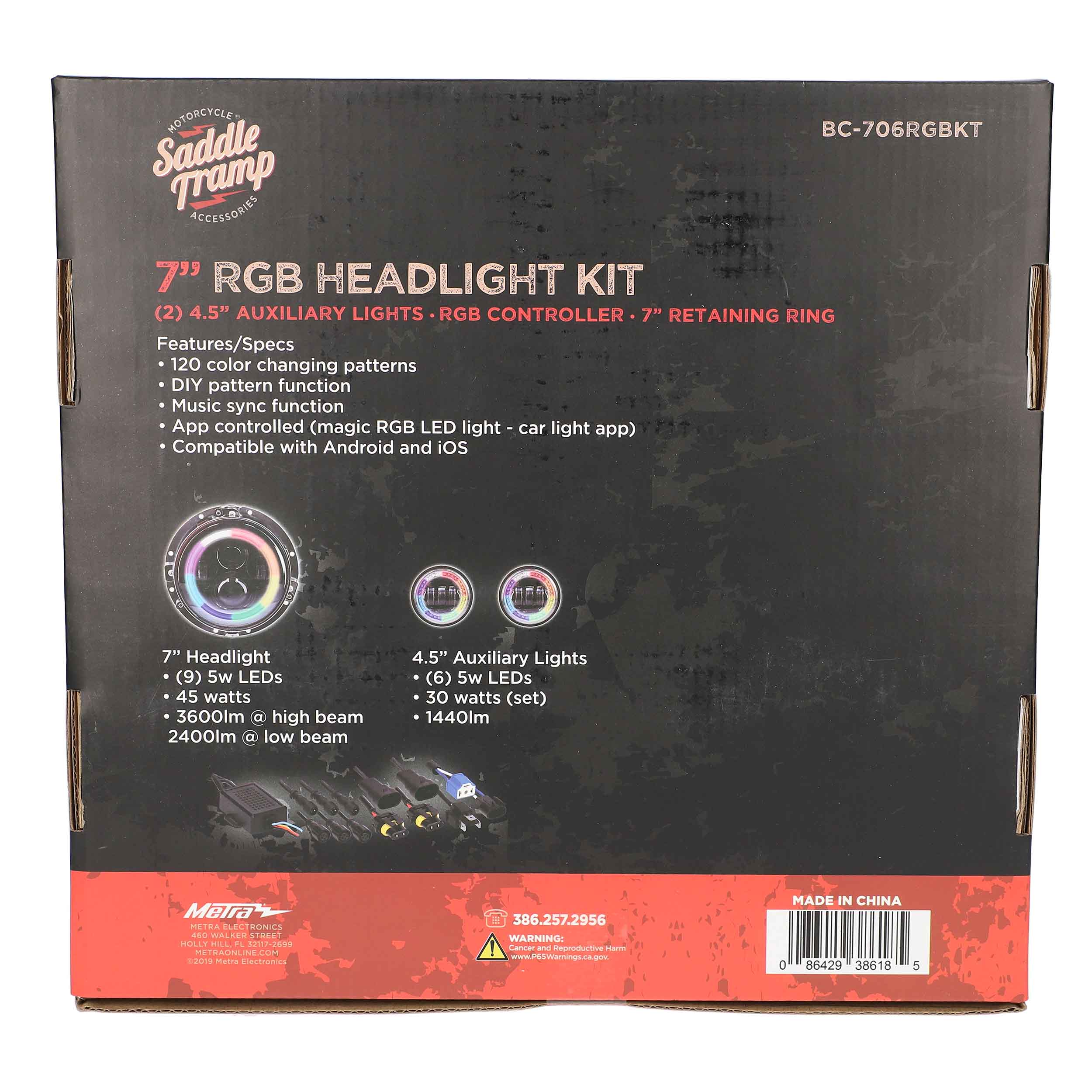 Round Motorcycle Headlight - 7 Inch/4.5 Inch