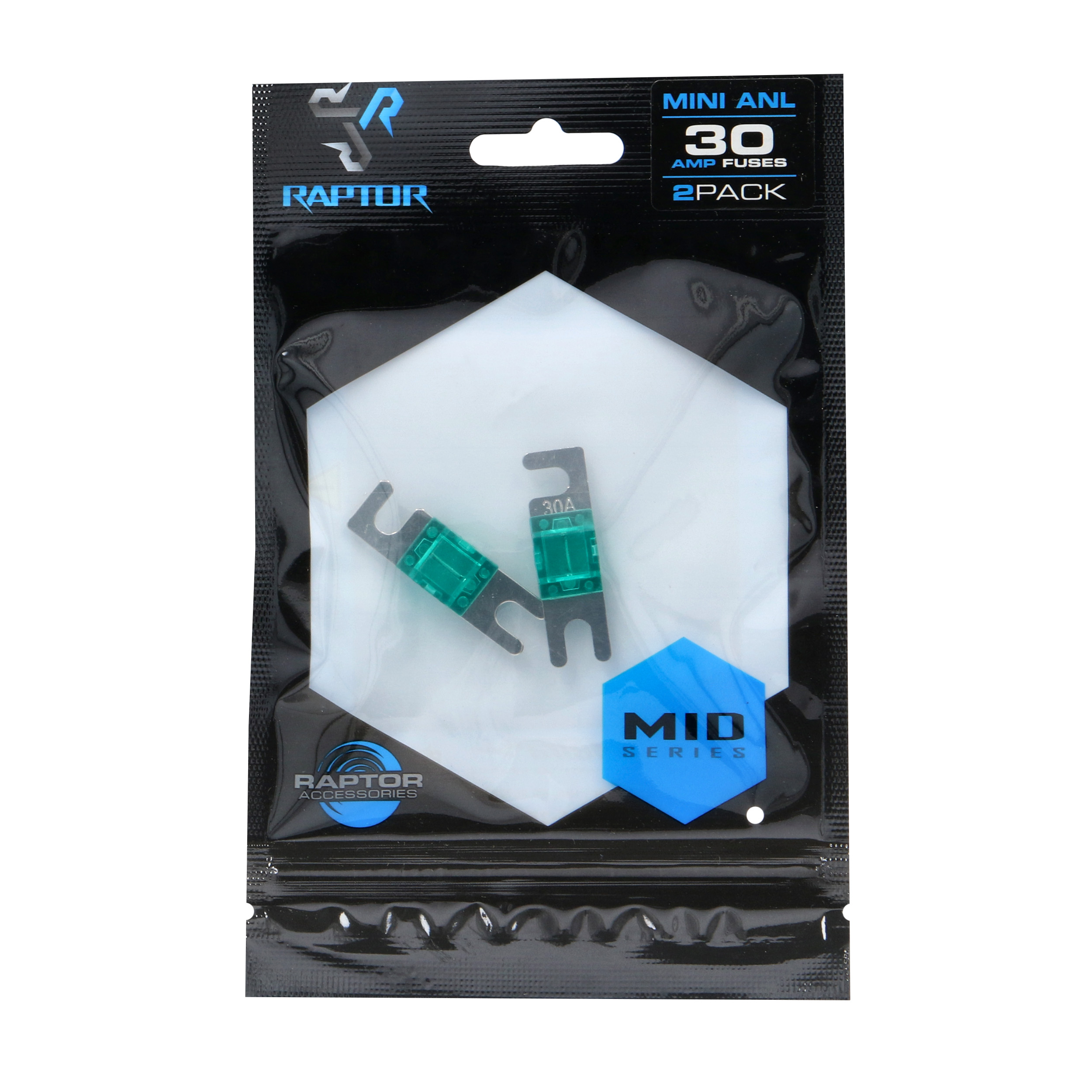 30 AMP Mini ANL Fuses Nickel Plated - MID SERIES - 2 PK