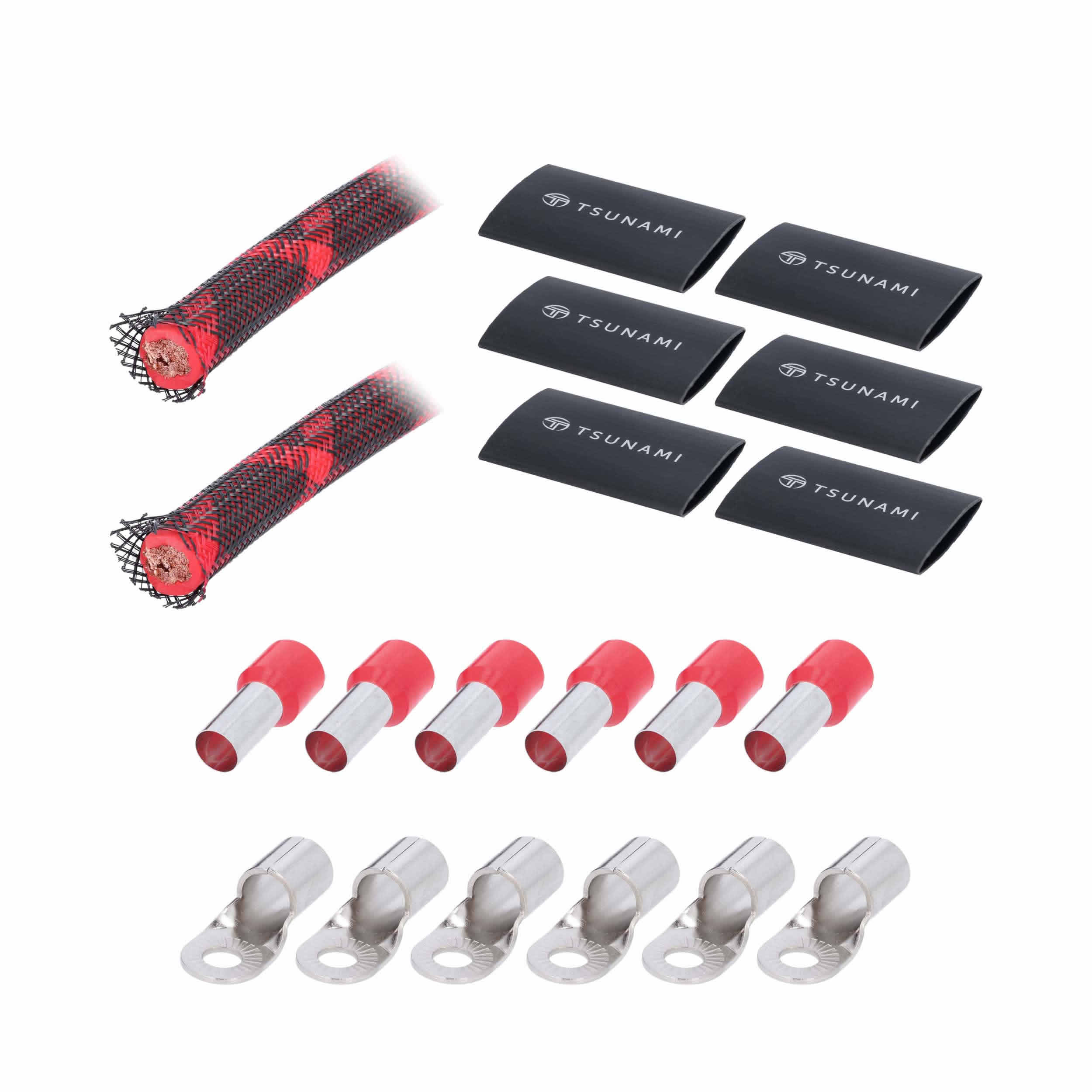 50Ft Spool Red 0ga w/Acc Kit