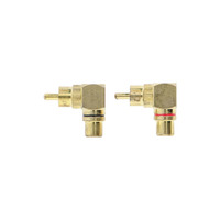 Raptor Pro Series RCA Barrel Connector | Male to Female | Right Angle