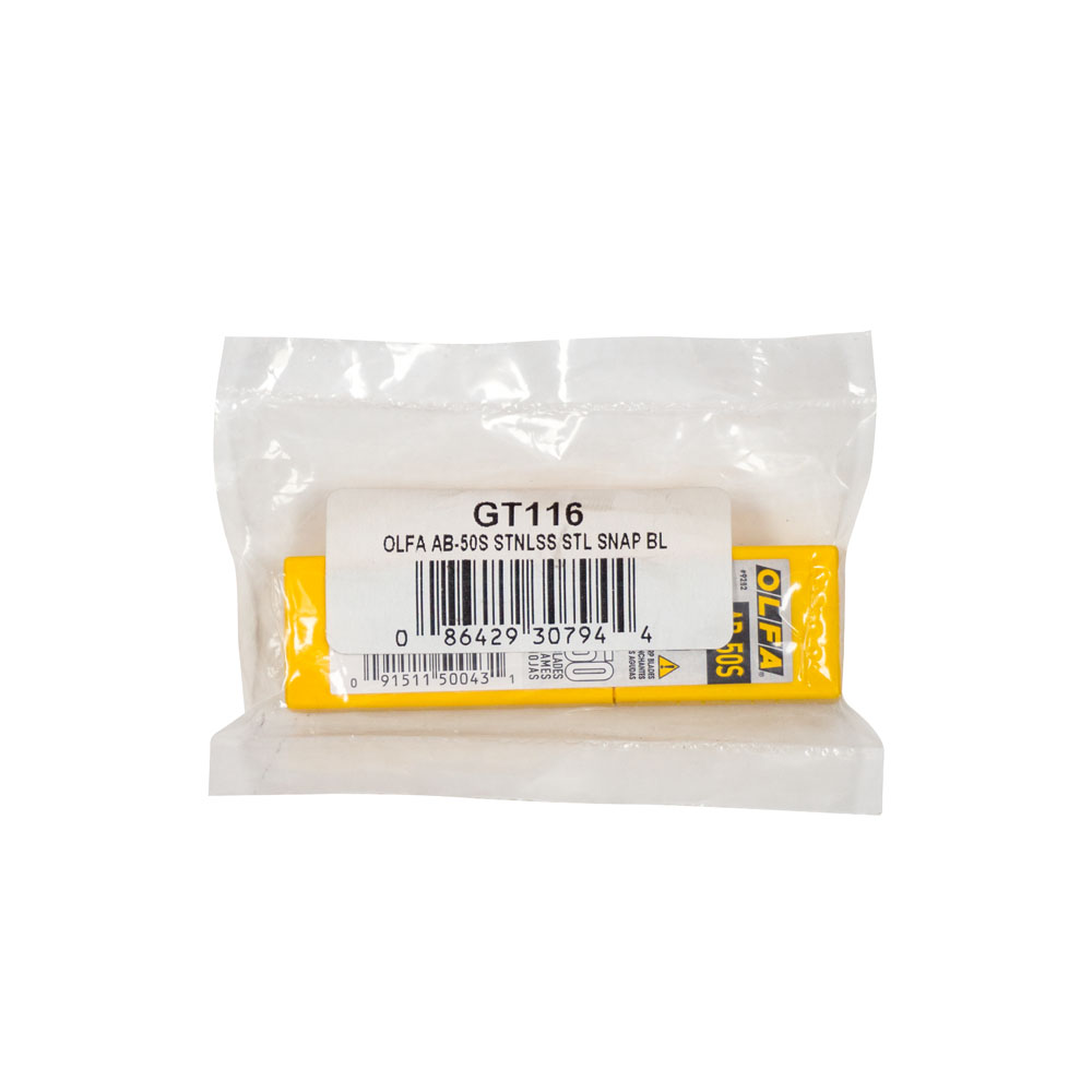 OLFA AB-50S Stainless Steel Snap Blades - 50 pack
