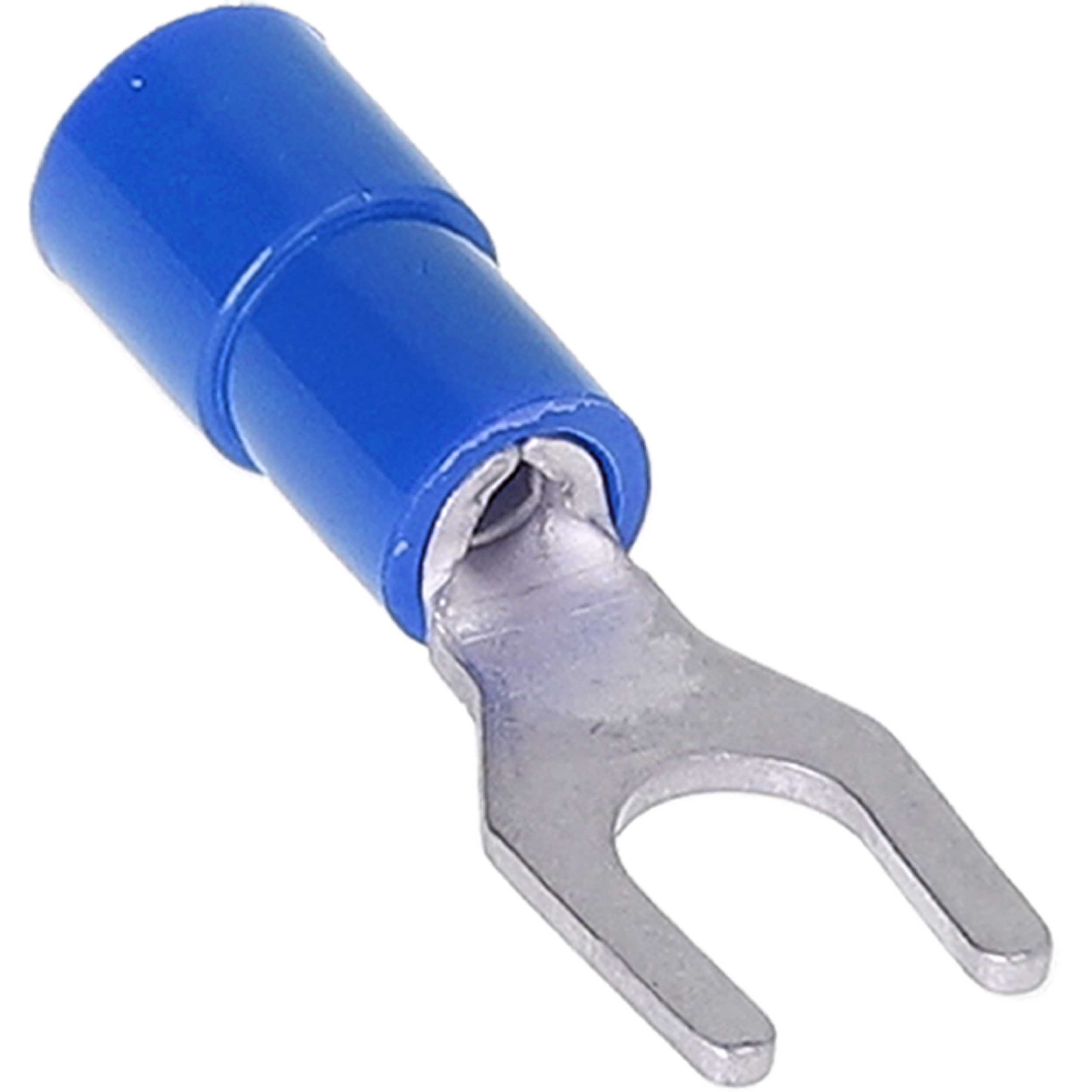 Blue Nylon Spade Terminals 16-14 Gauge #8 - Package of 100