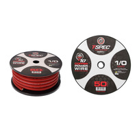V10 OFC Tinned Power Wire | 1/0 AWG | 50 ft. | Red