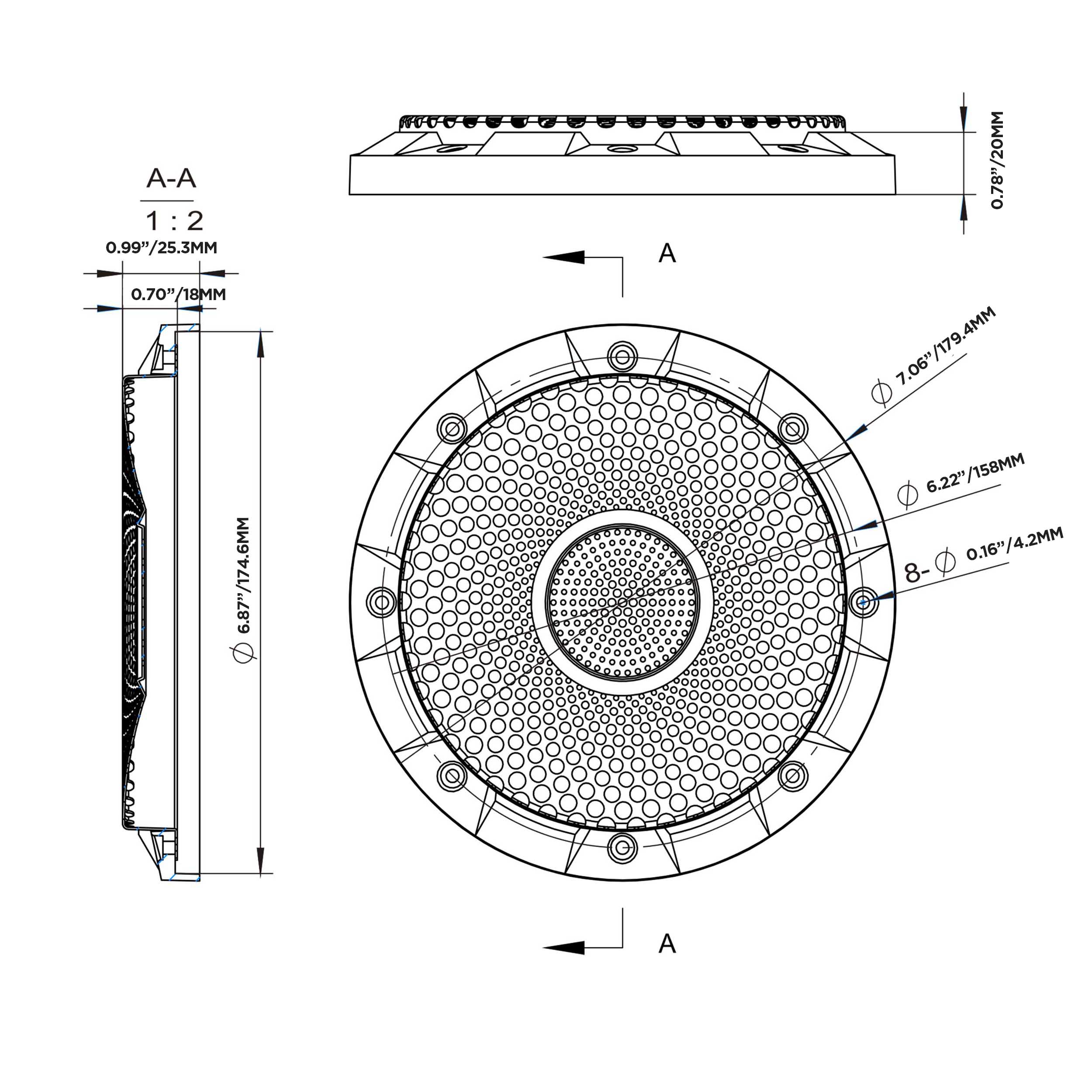 Speaker & Subwoofer Grille - 6.5-Inch