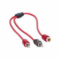 V6 2-Channel RCA Y Cable | 1 Female to 2 Male | 10 in. | 10 Pack