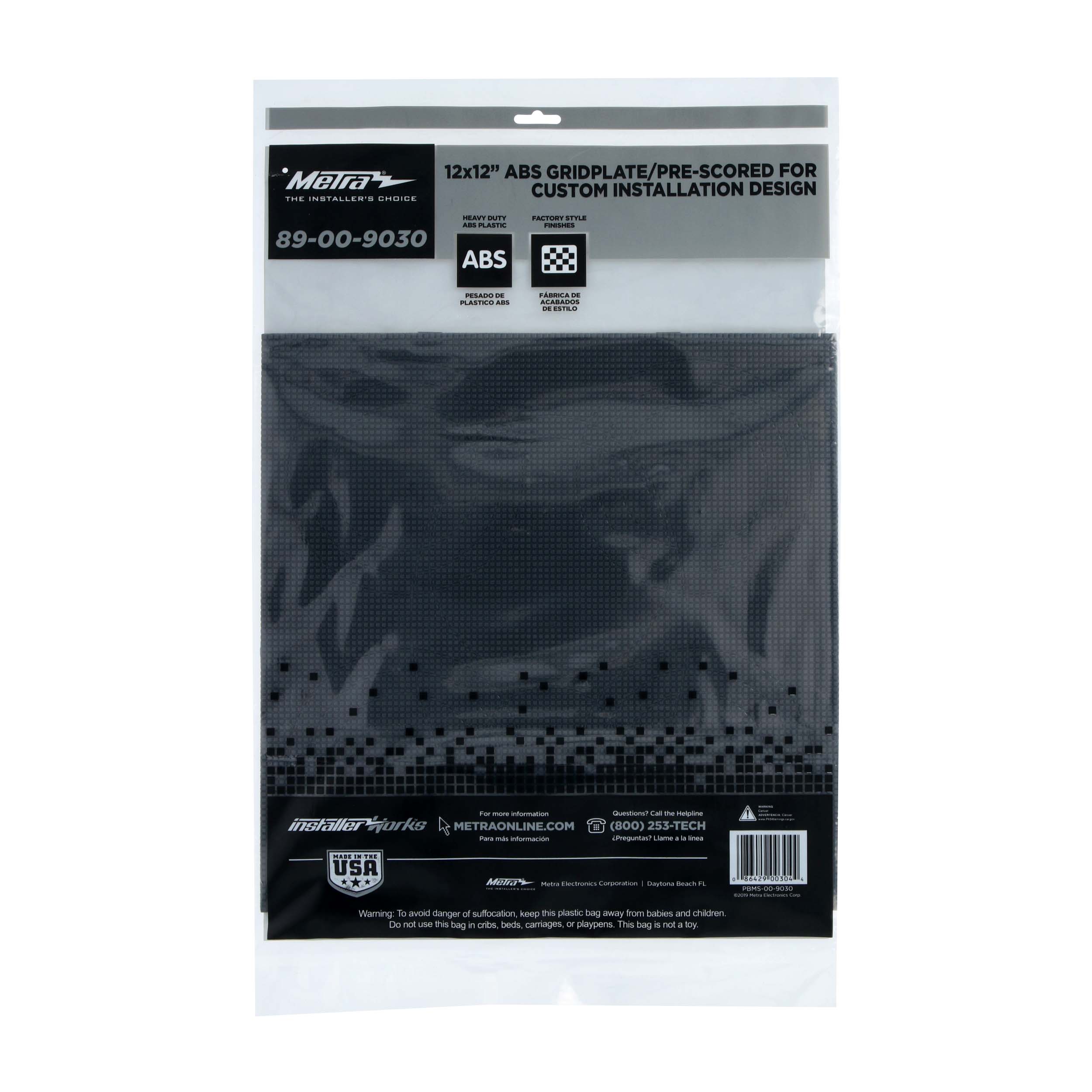 ABS GRIDPLATE 12 X 12 EA 1 SHEET - 12 INCH X 12 INCH