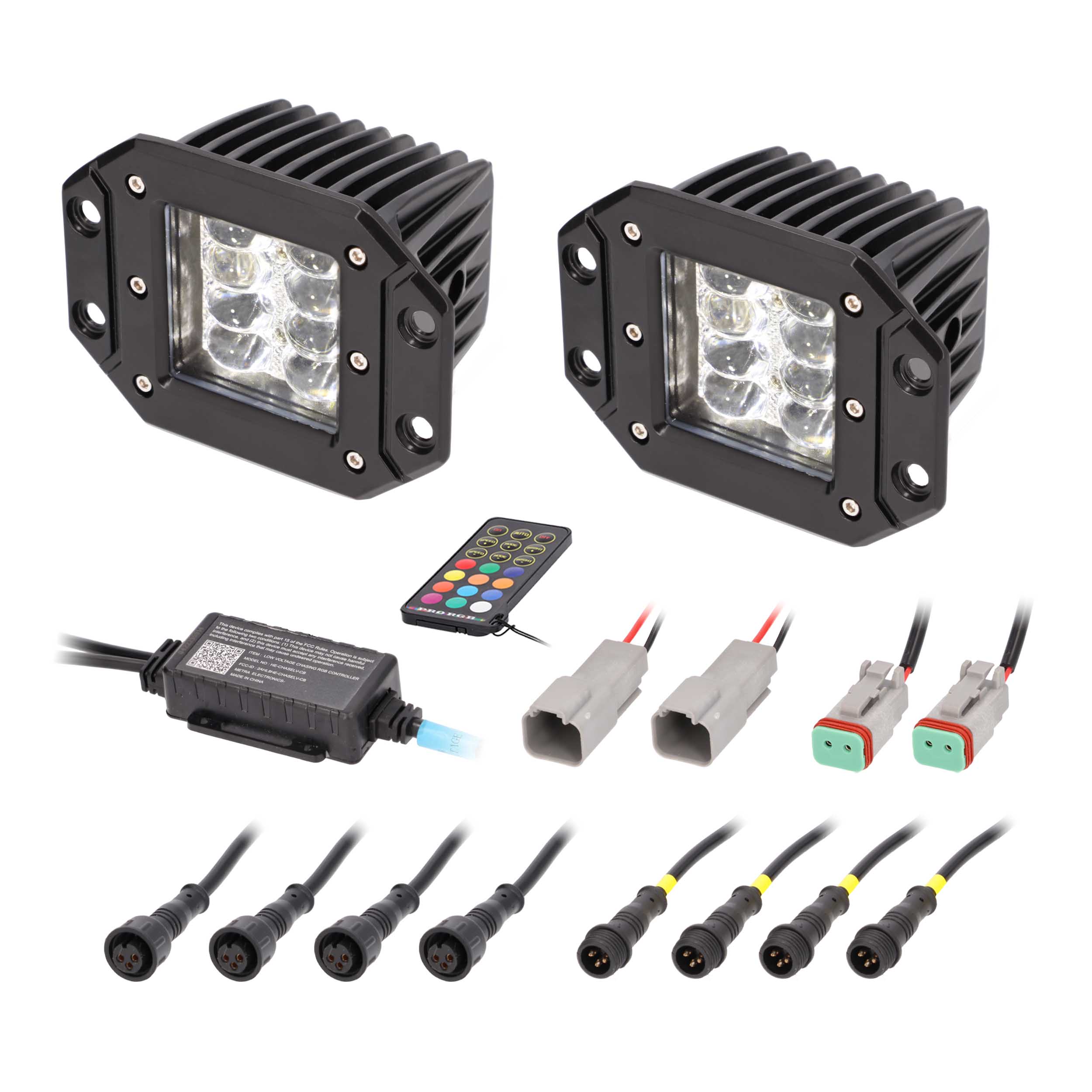 3” Flush Mount Chasing Cube Light Set