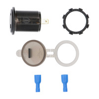 Type C + USB 3.0 4X Charge + Voltmeter Flush Mount - Retail