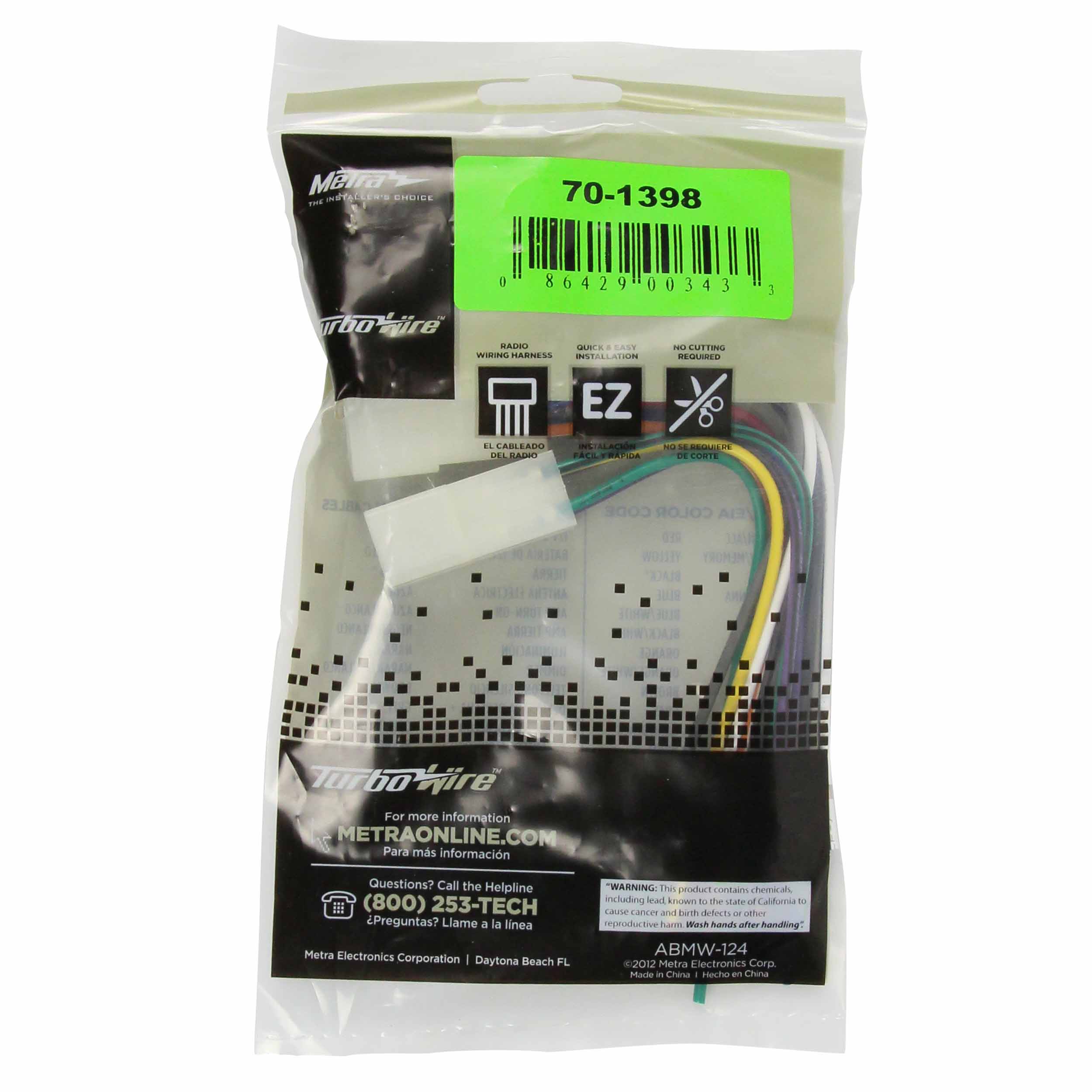 Radio Replacement Harness - Fits Toyota 1982-1987 & Daihatsu 1989-1992