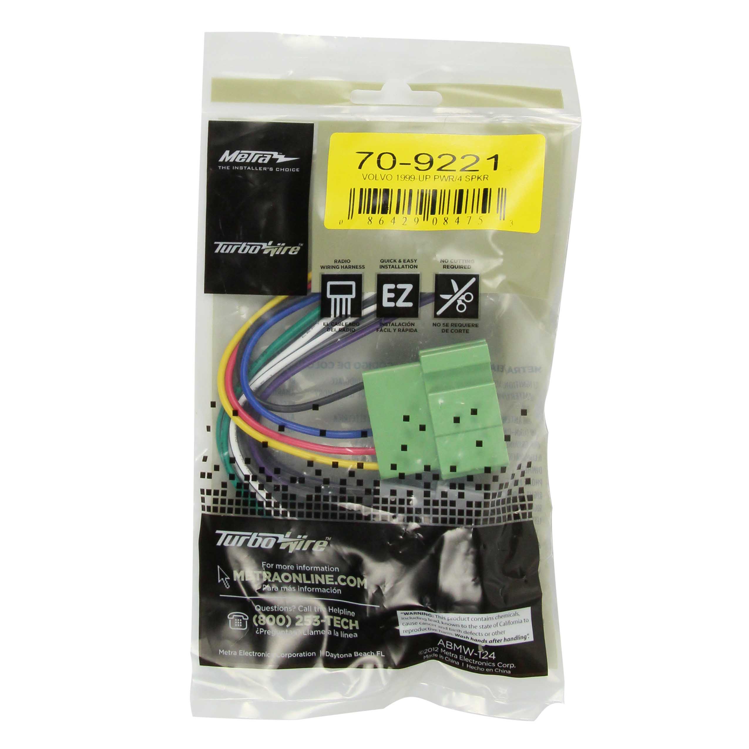 Radio Replacement Harness - Fits Volvo 1999-2007