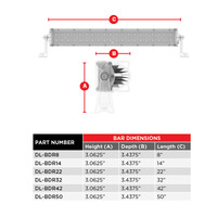 Daytona Lights 50" Blackout Dual Row Lightbar - 96 LED