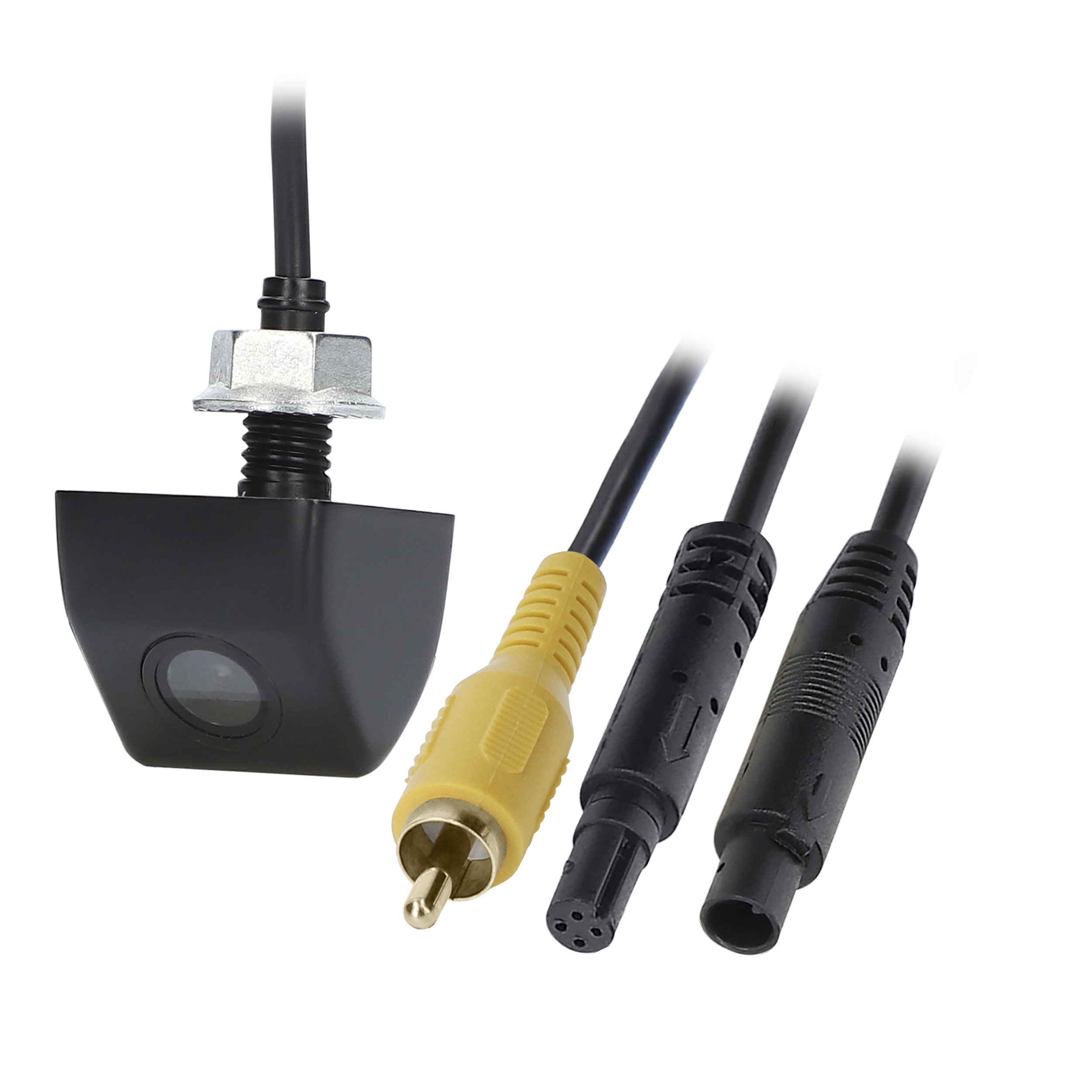 Above License Plate Backup Camera with Black Metal Housing