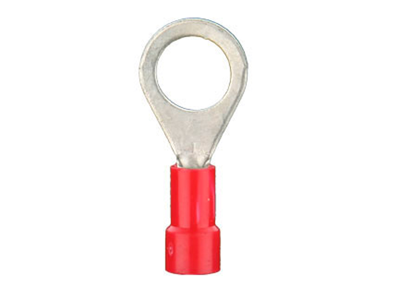 Red Vinyl Ring Terminal 22-18 Gauge 1/4in - Package of 100