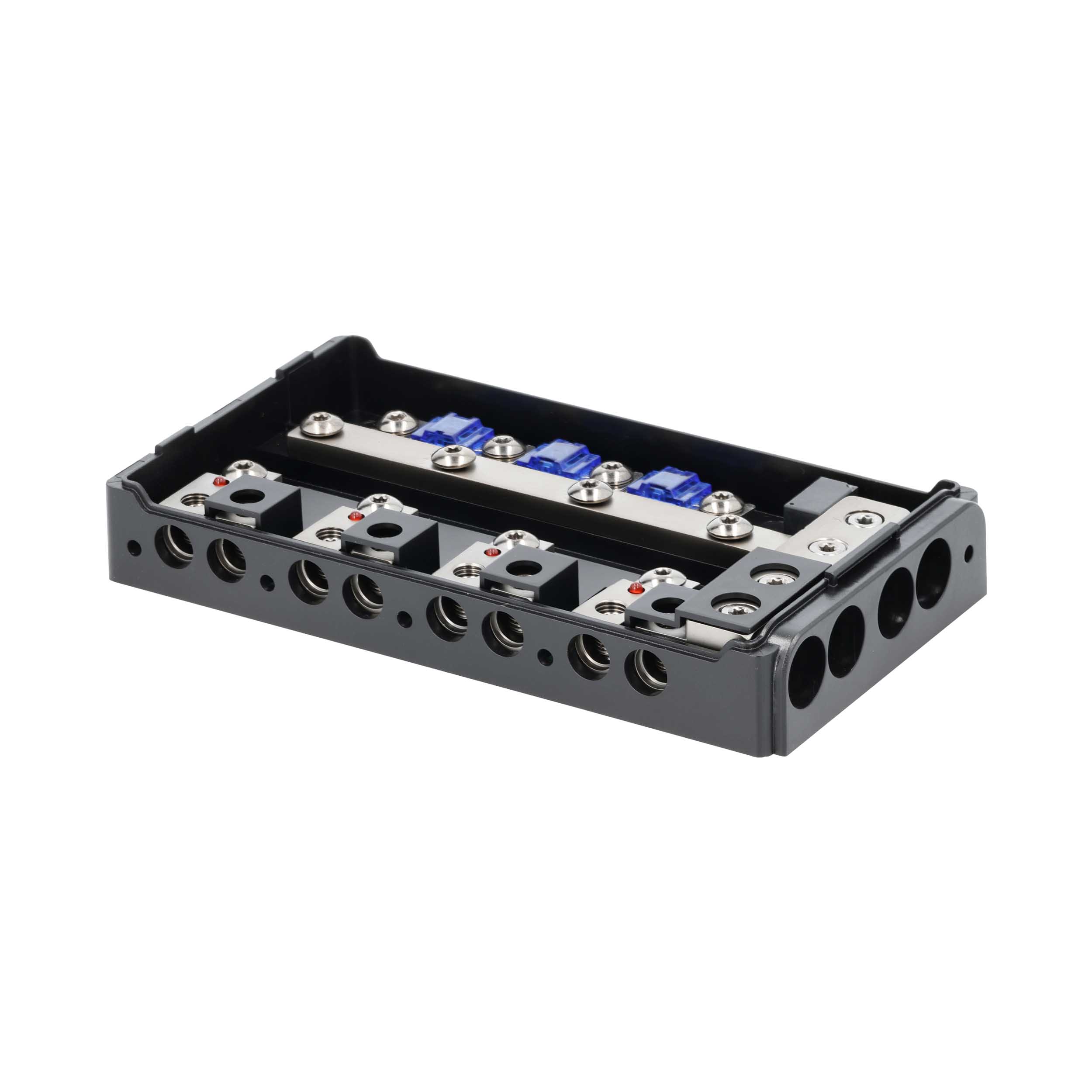 Distribution Block Dual Input 4-Way Power + Ground