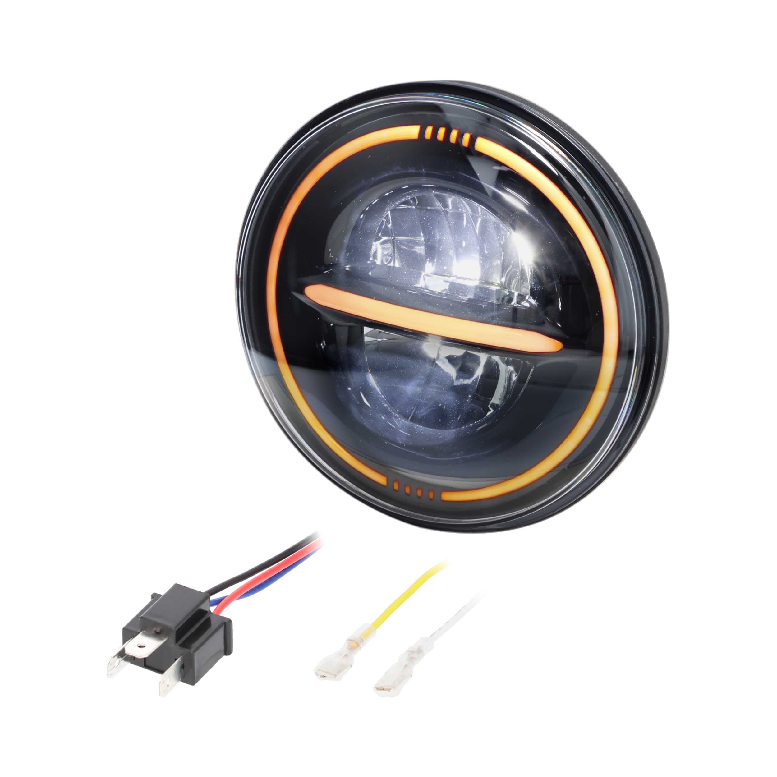 7" Reflector Headlight with Full Halo