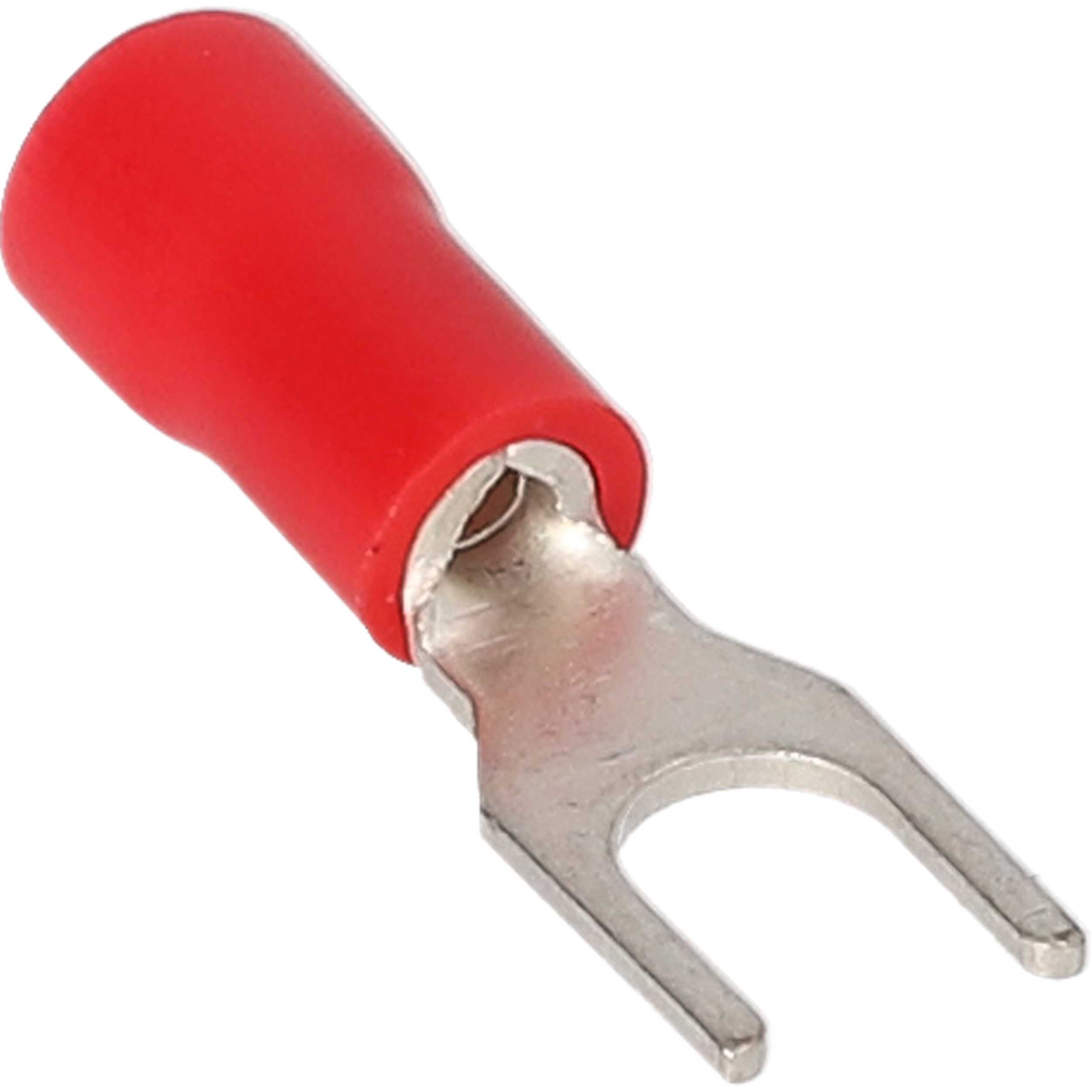 Red Vinyl Spade Terminal 22-18 Gauge #10 - Package of 100