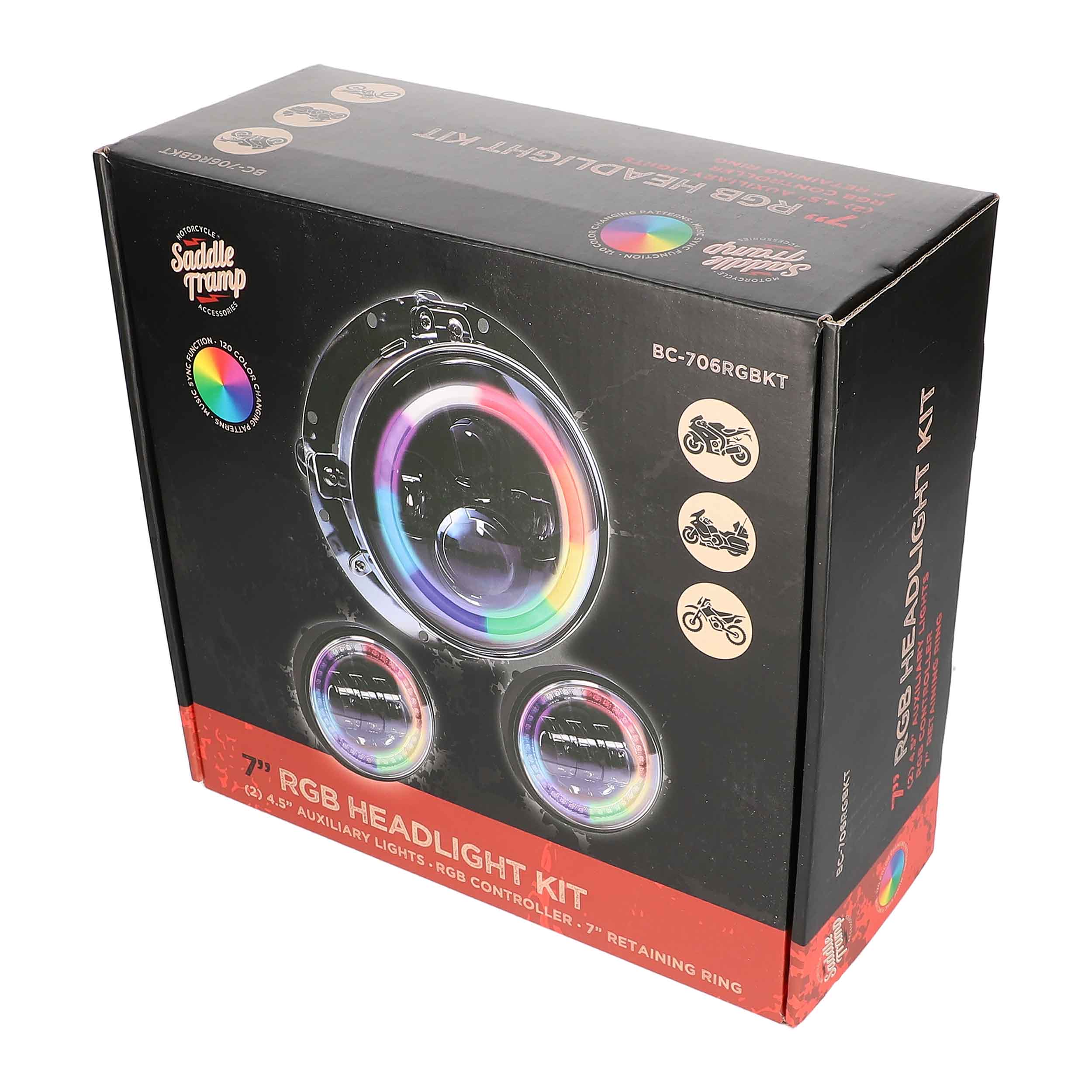 Round Motorcycle Headlight - 7 Inch/4.5 Inch