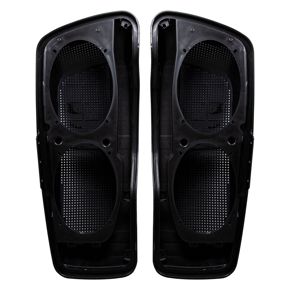 Saddlebag Lid Pair with Dual 6x9" Speaker Adapters - Fits Ha