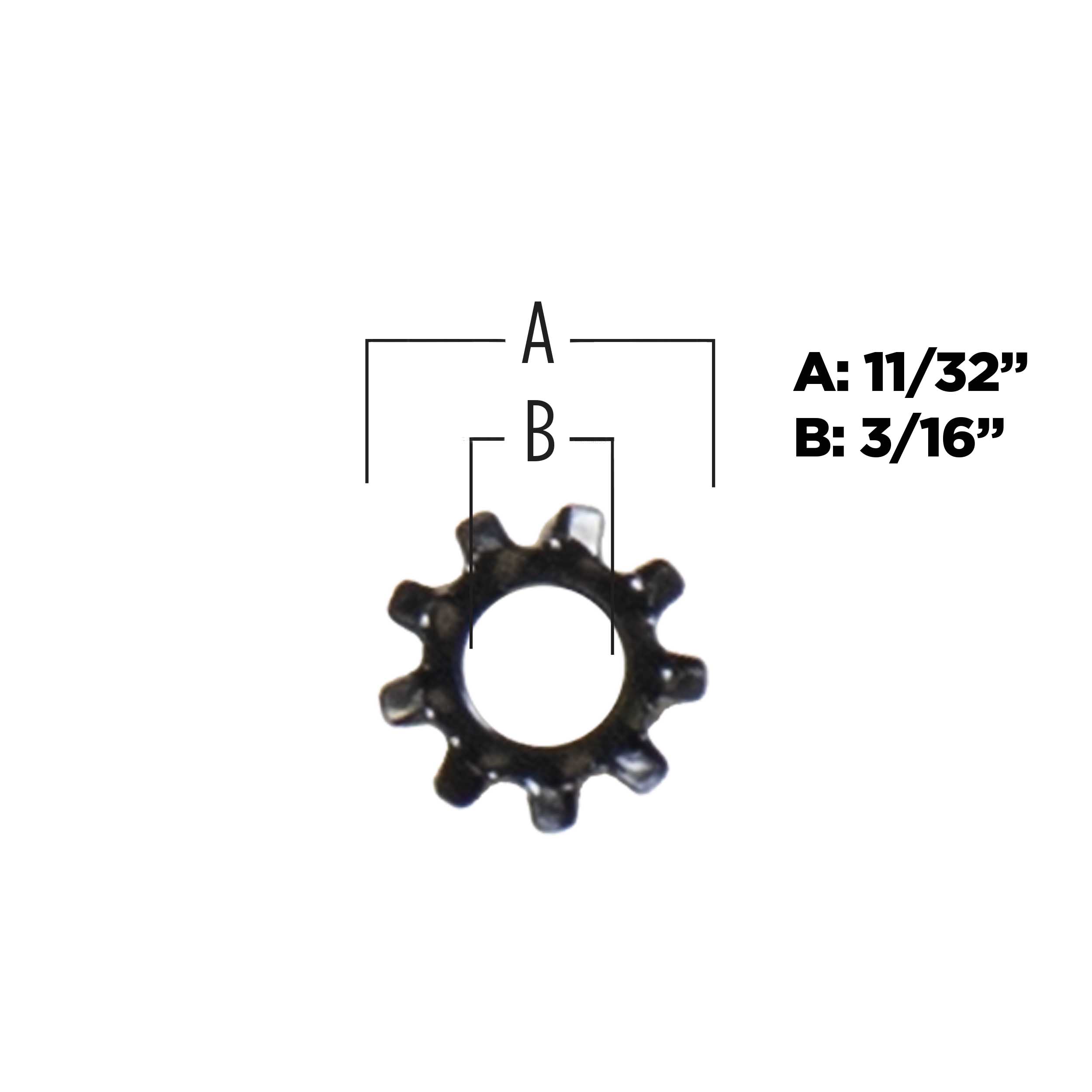 Lock Washer #8 External - Package of 100
