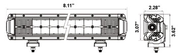 Dual-Row High Output Lightbar - 8 Inch, 12 LED