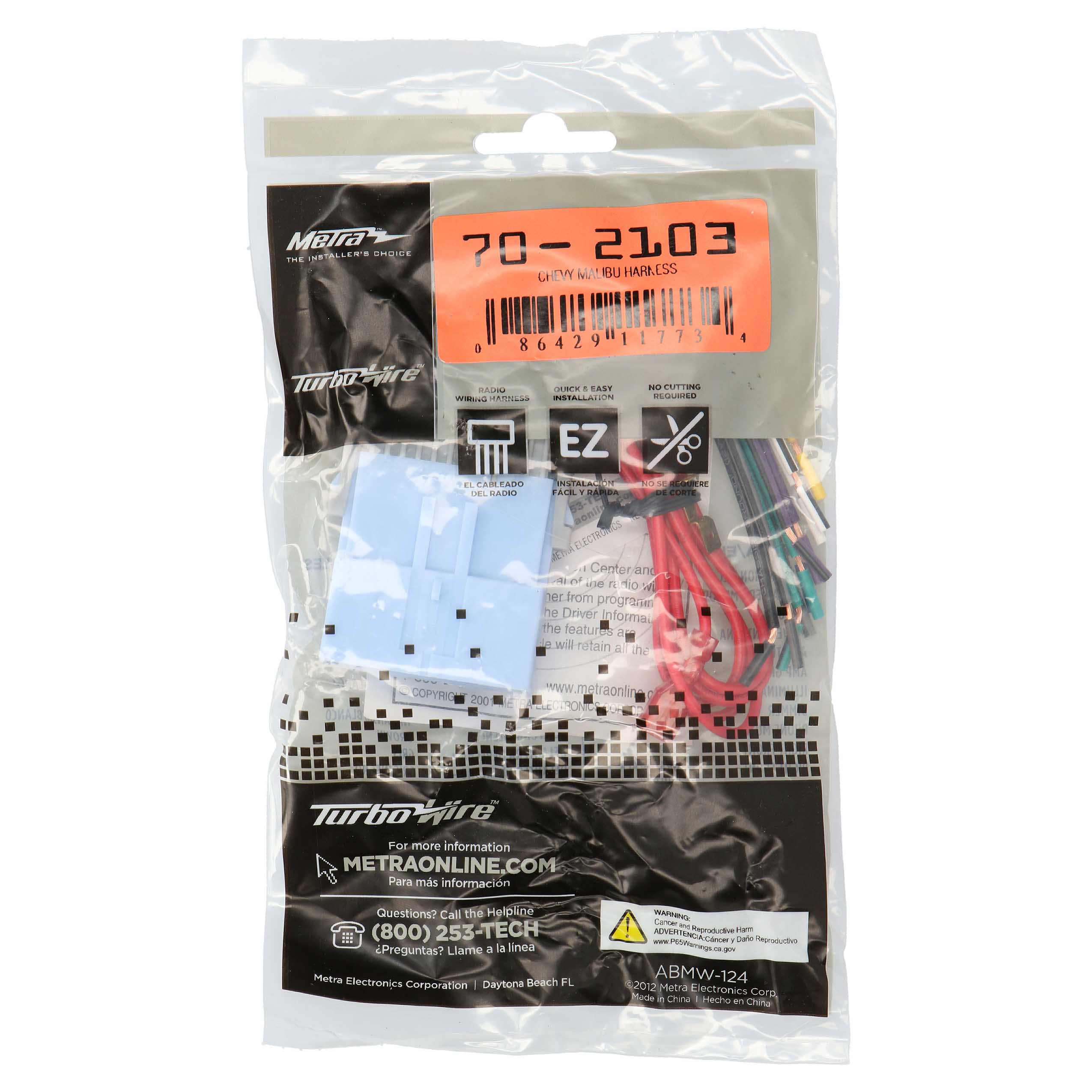 Radio Replacement Harness - Fits Chevrolet 2004-2009