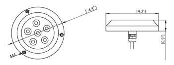 30W Blue Underwater Transom Light