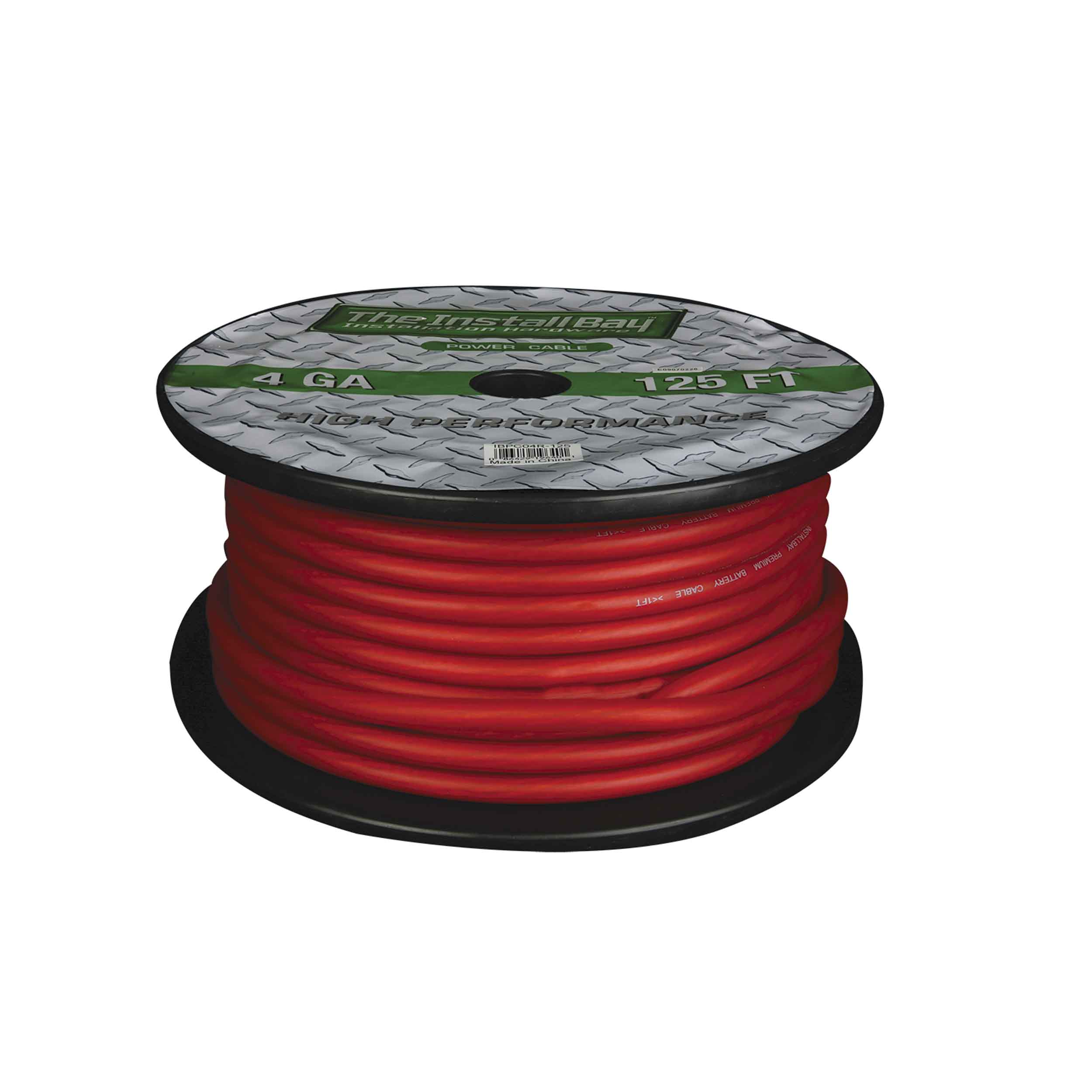 CCA Value Line 4 Gauge Power Cable Red - 125 Foot Coil