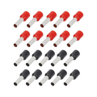 20-Piece Red and Black 10GA Ferrules - Refill Pack