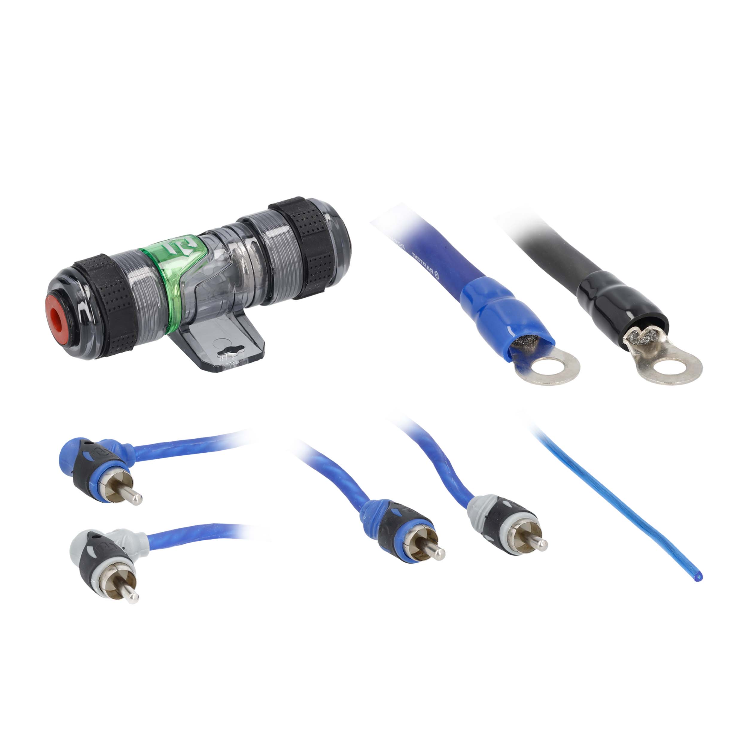 RAPTOR CCA 360W 8 AWG Amp Kit with RCA Cable - Mid Series