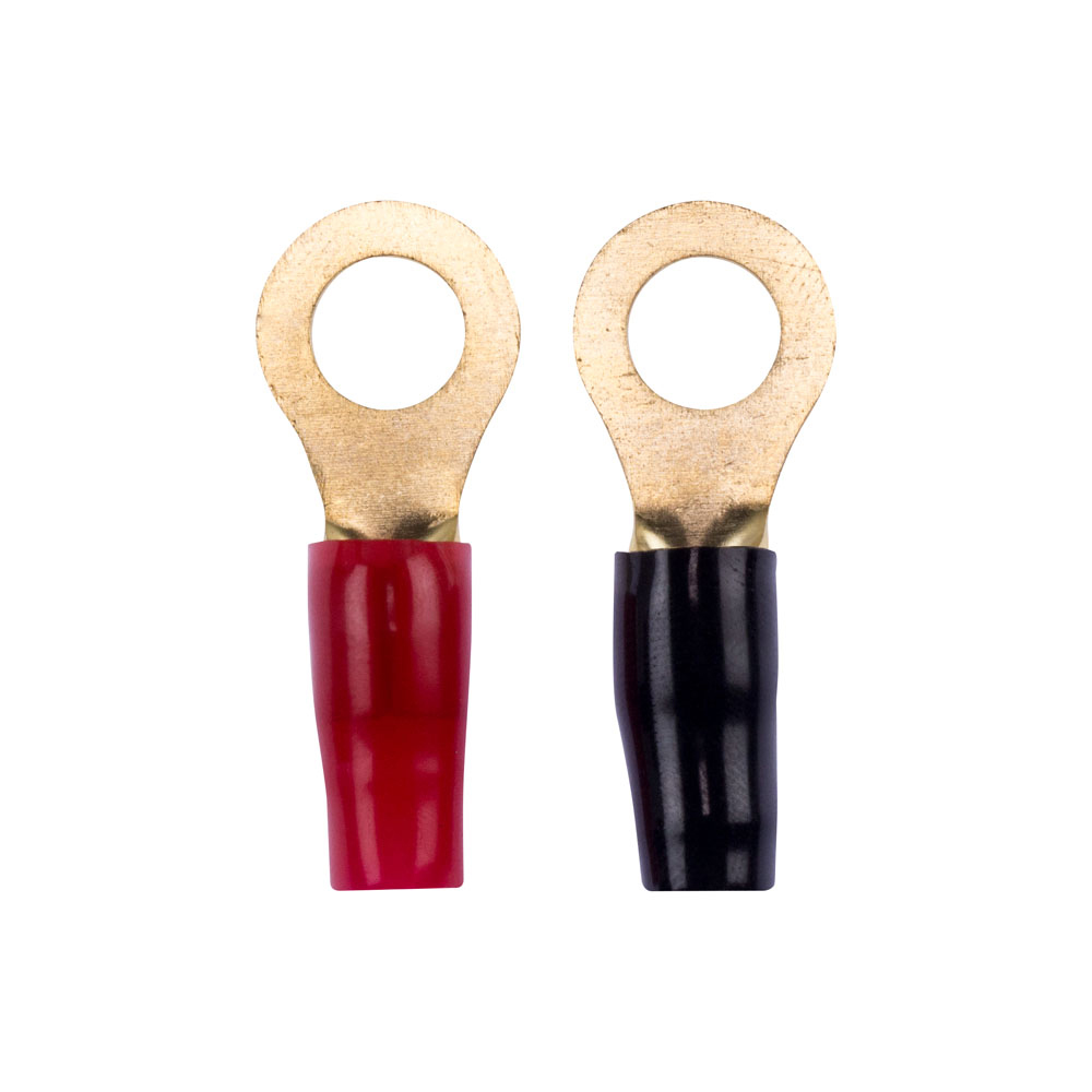 8 AWG 5/16in GOLD RING TERMINALS - MID SERIES - 20PK