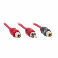 V6 1 Male to 2 Female 2-Channel RCA Y Cable | 10 in. | 10 Pack