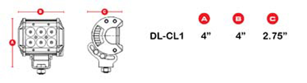 Daytona Lights Cube LED Lights - 4 Inch Pair - 6 LED