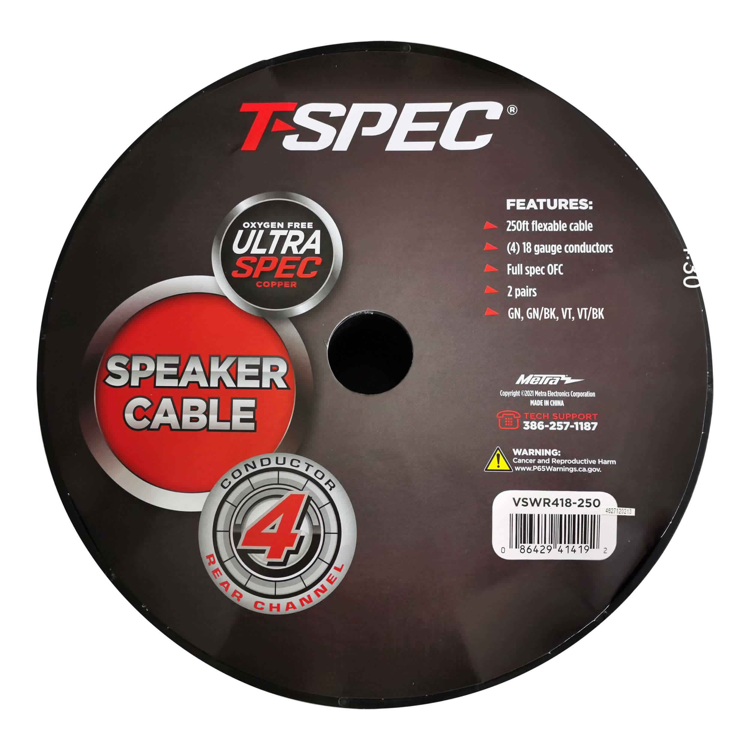 Rear Channel Speaker Cable 18 Gauge 4 Conductor